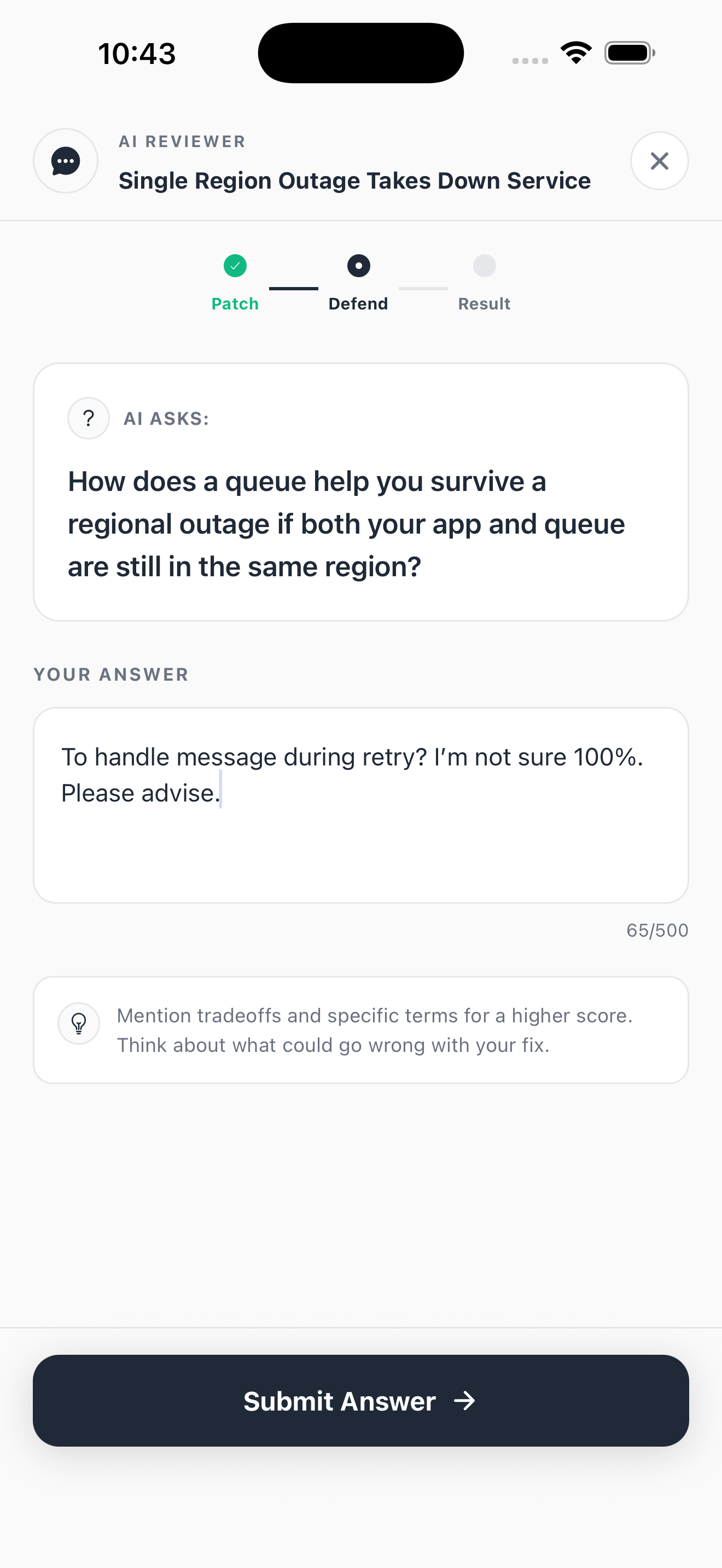 Defend your fix to the AI reviewer