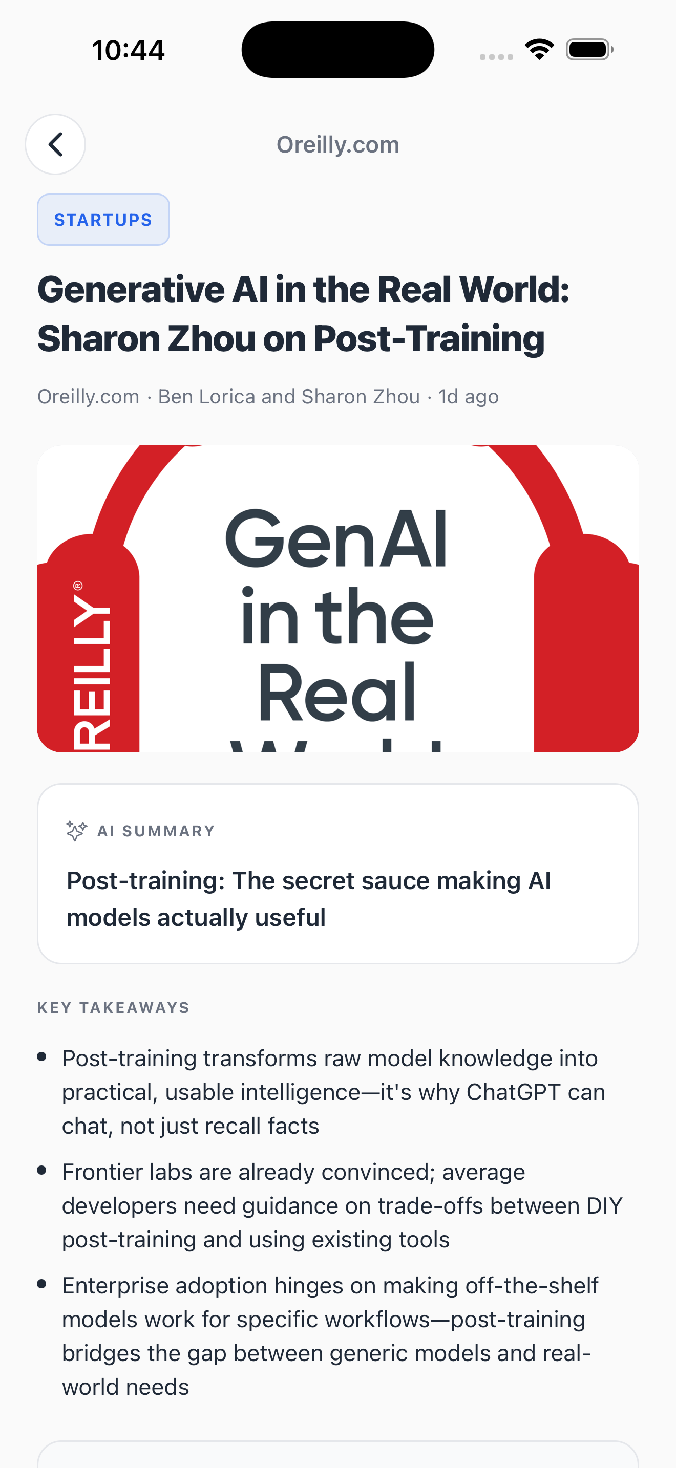 AI-summarized tech news